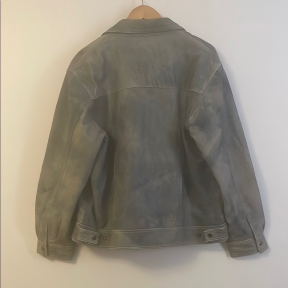 Unisex leather distressed jacket - Picture 3 of 5